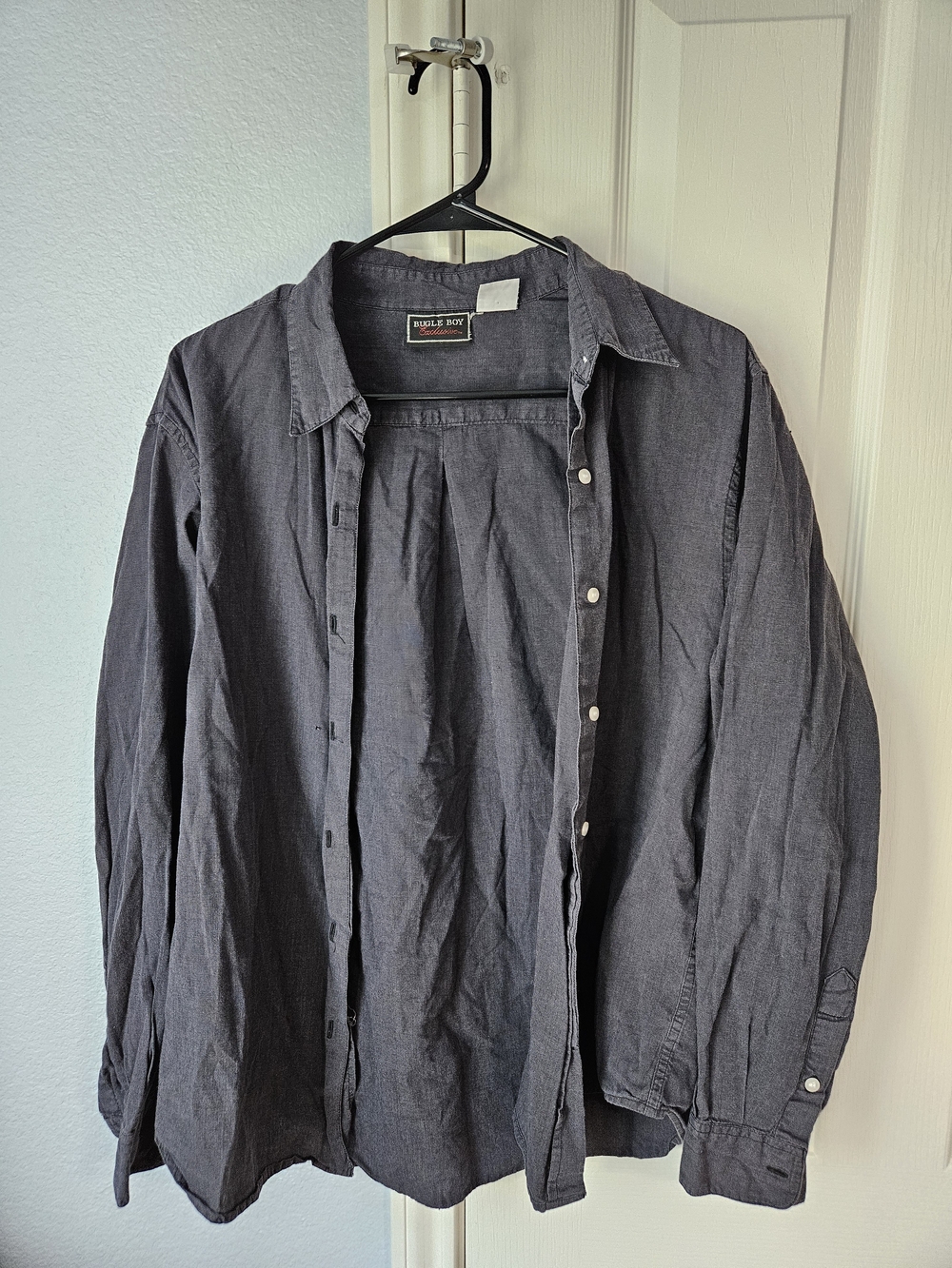 Bugle Boy Dark Gray Button-Front Shirt